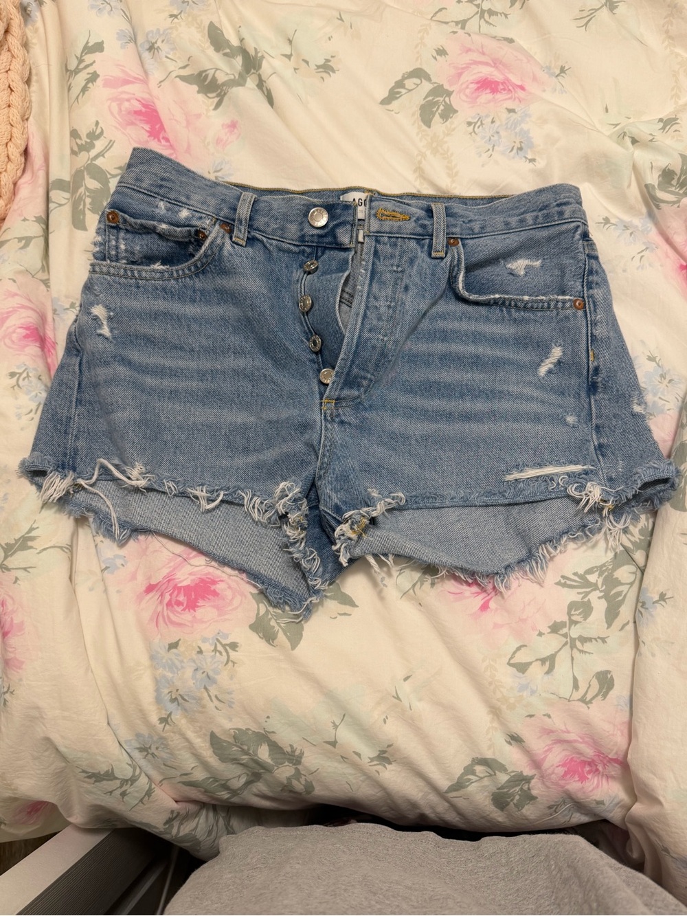 AGOLDE Parker denim shorts